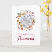 April Diamond Geburtstag mit Wildblumen Karte (Gelbe Blume)