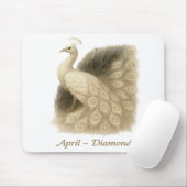 April - Diamond Peacock Mousepad (Mit Mouse)