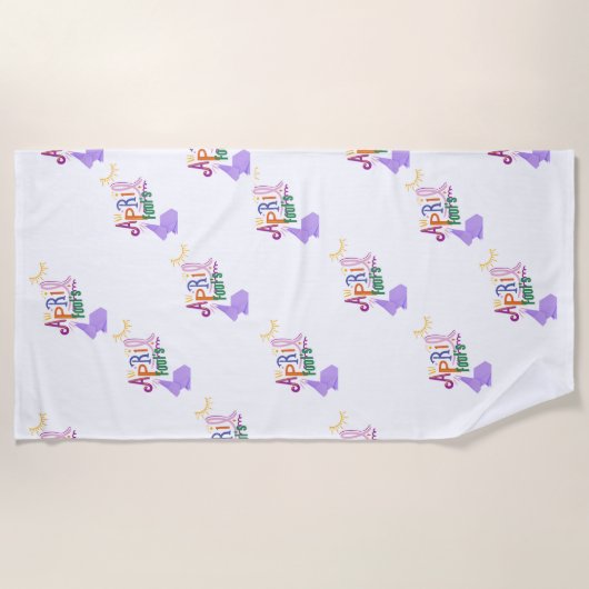 April, die Narren  Strandtuch (Vorderseite)