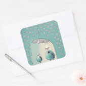 April Dusche 2012 Quadratischer Aufkleber (Umschlag)