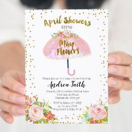 April Dusche bringen Mai Blume Einladung