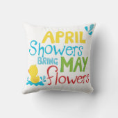 April Dusche bringen Mai Blume Kissen (Rückseite)