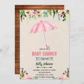 April Dusche Mai Blume Einladung (Vorne/Hinten)