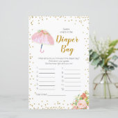 April Dusche schätzt, was in der Windeltasche ist (Stehend Vorderseite)