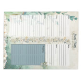 April Duschen 7 Tage Mahlzeiten Planner Notizblock (Vorderseite)