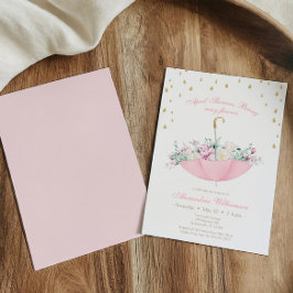 April Duschen bringen können Blume Umbrella Baby Einladung