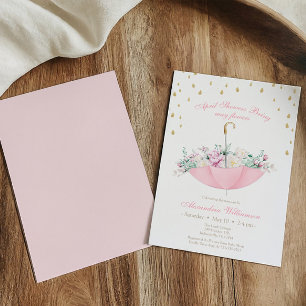 April Duschen bringen können Blume Umbrella Baby Einladung