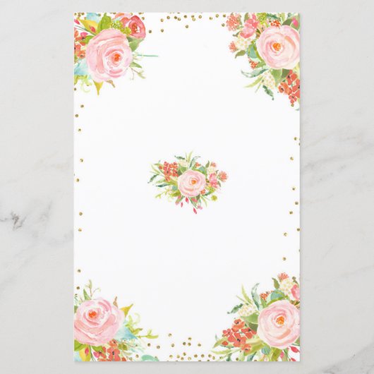 April Duschen bringen Mai Blume Bingo Spiel (Rückseite)