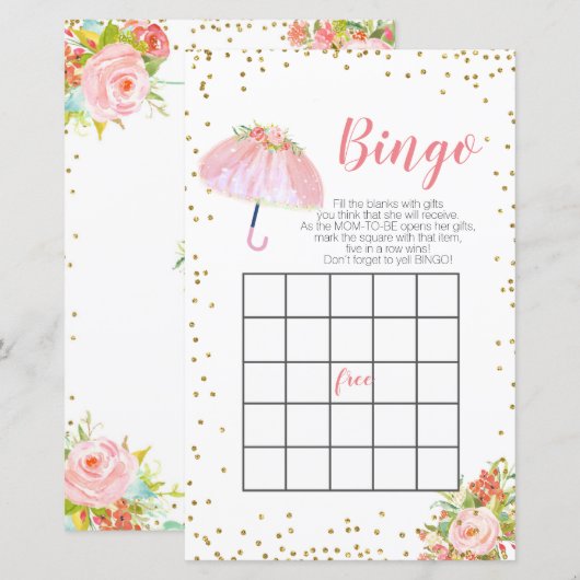April Duschen bringen Mai Blume Bingo Spiel (Vorne/Hinten)
