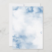 April Duschen bringen Mai Blume Blauer Schirm Einladung (Rückseite)