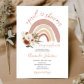 April Duschen bringen Mai Blume Boho Regenbogen In Einladung