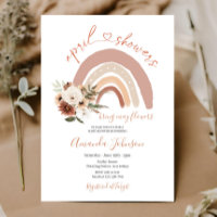 April Duschen bringen Mai Blume Boho Regenbogen In