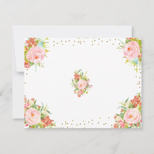 April Duschen bringen Mai Blume Dank Karte (Rückseite)