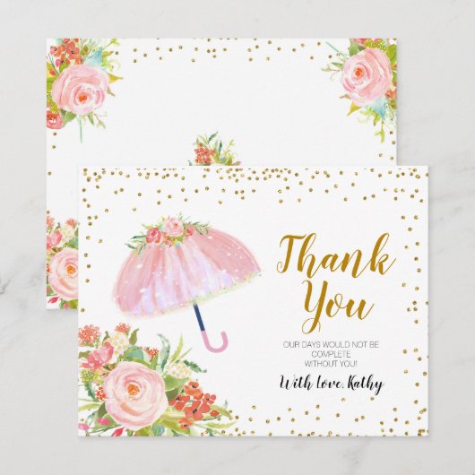 April Duschen bringen Mai Blume Dank Karte (Vorne/Hinten)