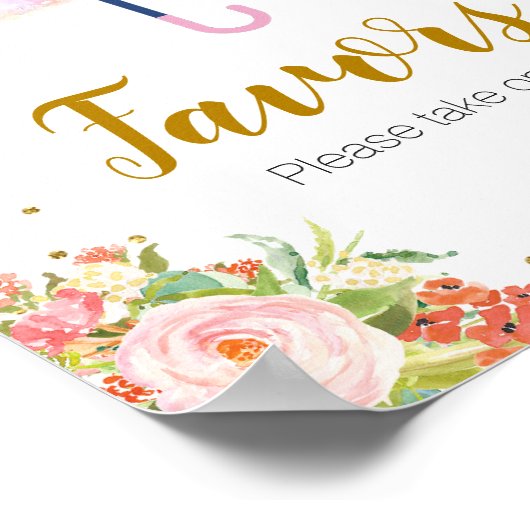 April Duschen bringen Mai Blume Gefallen Zeichen Poster (Ecke)