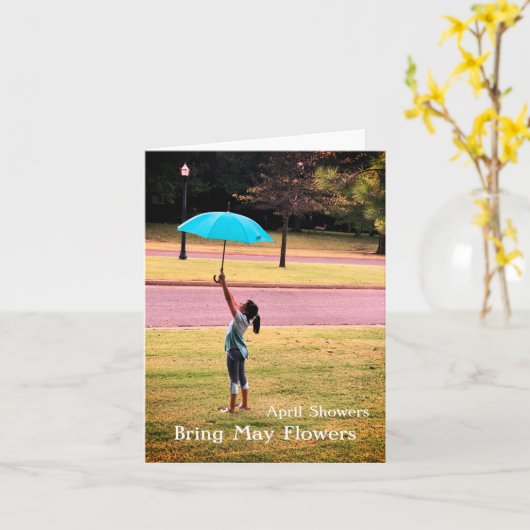April Duschen bringen Mai Blume Grußkarte Karte (Gelbe Blume)
