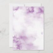 April Duschen bringen Mai Blume Lila Schirm Einladung (Rückseite)