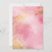 April Duschen bringen Mai Blume rosa Schirm Einladung (Rückseite)