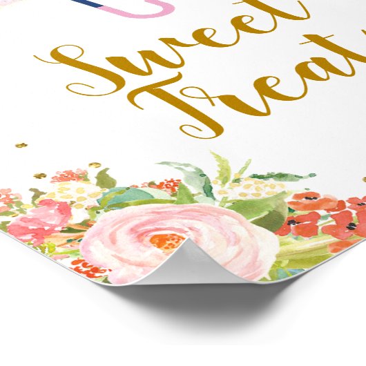 April Duschen bringen Mai Blume Süßigkeiten Lecker Poster (Ecke)