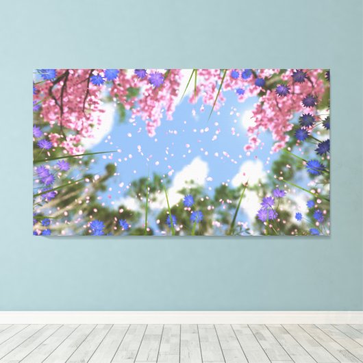 April Duschen Canvas Print Leinwanddruck (Insitu (Holzboden))