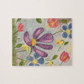 April Duschen. farbig, Abstrakt und blumenreich Puzzle (Horizontal)