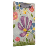 April Duschen. Farbige, Abstrakte Blumenkunst Klemmbrett (Rechts)