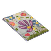 April Duschen. Farbige, Abstrakte Blumenkunst Notizblock (Rechte Seite)