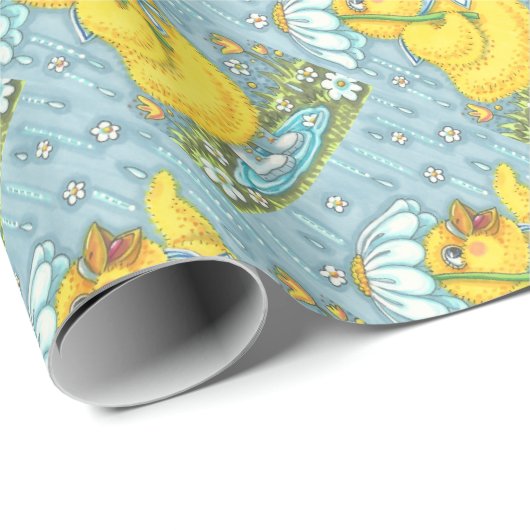 APRIL-DUSCHEN, FRÜHCHSTÜCK-WRAPPING-PAPIER GESCHENKPAPIER (Rolleneckpunkt)