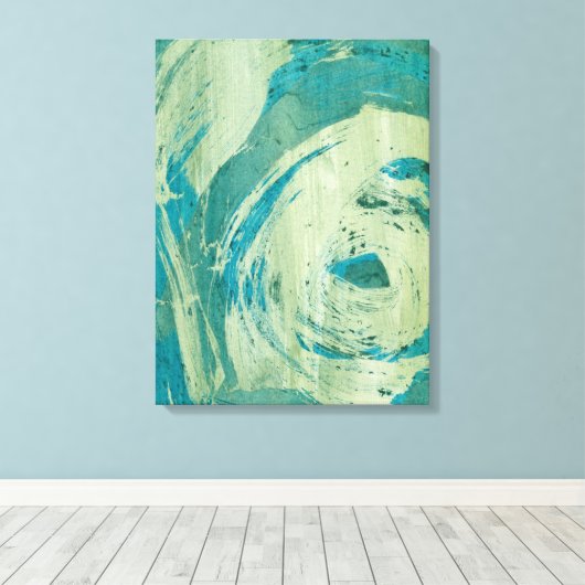 April - Duschen II Leinwanddruck (Insitu (Holzboden))