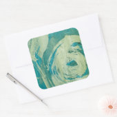 April - Duschen II Quadratischer Aufkleber (Umschlag)