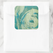 April - Duschen II Quadratischer Aufkleber (Tasche)