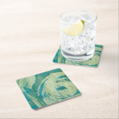 April - Duschen II Rechteckiger Pappuntersetzer (Vor Ort)