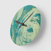 April - Duschen II Runde Wanduhr (Winkel)