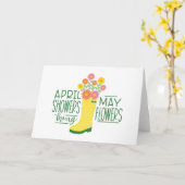 April Duschen Karte (Gelbe Blume)