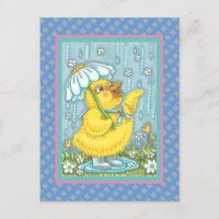 APRIL-DUSCHEN KÖNNEN BLUME, FRÜHSTÜCKSKARTE