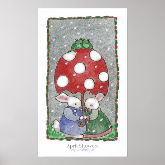 April Duschen Poster (Vorne)