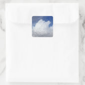 April Duschen Quadratischer Aufkleber (Tasche)