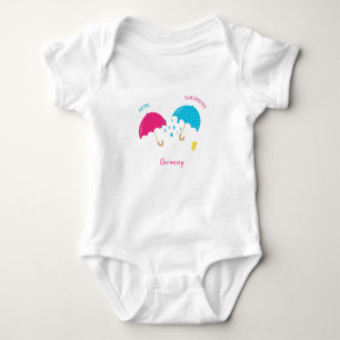 April Duschen Regenschirme am Tag mit Namen Baby Strampler