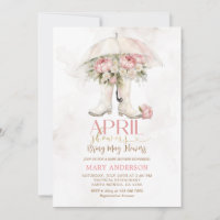 April Duschen Rosa Rosen Schirmstiefel