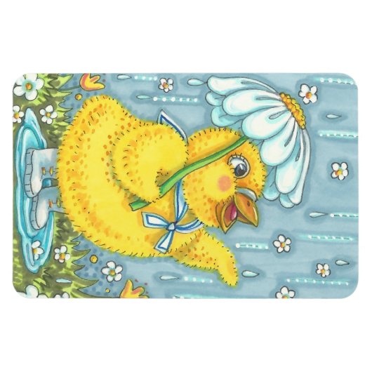 APRIL DUSCHEN SPRING CHICK MAGNET Large (Horizontal)