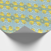 APRIL-DUSCHEN, SPRING-CHICK-WRAPPING-PAPIER-Spiege Geschenkpapier (Ecke)