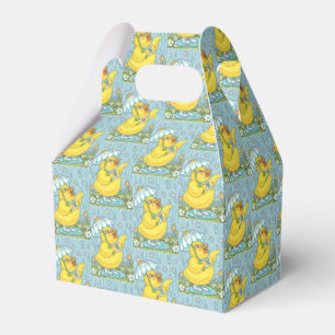 APRIL DUSCHEN, SPRING EASTER CHICK GABLE FAVOR BOX GESCHENKSCHACHTEL