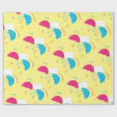 April duscht Doppelregenschirme Geschenkpapier (Flach)