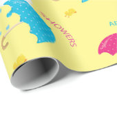 April duscht Doppelregenschirme Geschenkpapier (Rolleneckpunkt)