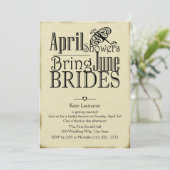 April Duwers June Brides Einladung (Stehend Vorderseite)