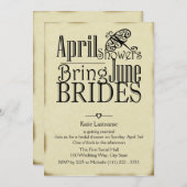April Duwers June Brides Einladung (Vorne/Hinten)