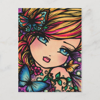 April Fairy Postcard Postkarte