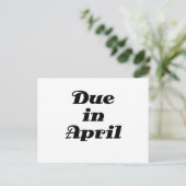 April fällig ankündigungspostkarte (Stehend Vorderseite)
