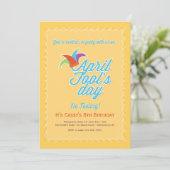 April-Fool-Day-Geburtstagsparty Einladung (Stehend Vorderseite)