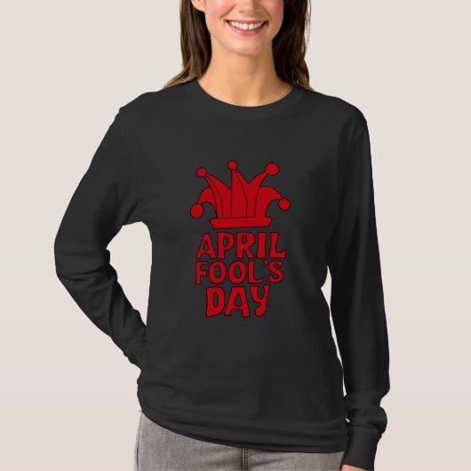 April Fools' Day 2025, Funny Prankster Jester Hat T-Shirt (Vorderseite)